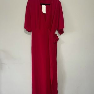 NWT Wide quarter sleeve wrap maxi dress size 1x